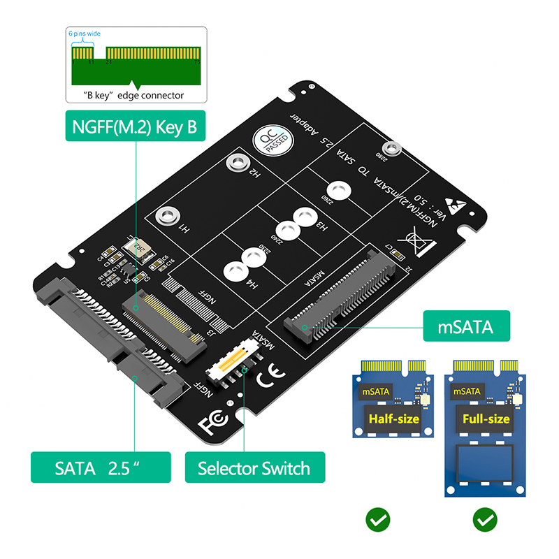 M.2 NGFF mSATA SSD a SATA 3.0  - Memory Card Ssd recensione e prezzo
