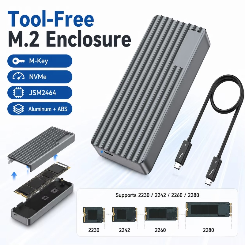 Box esterno TBT3/USB4 per SSD  - External Ssd recensione e prezzo